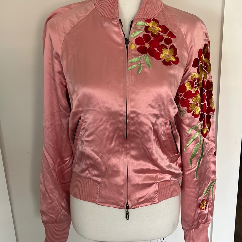Japanese Style Floral Silk Jacket